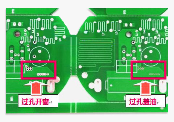 過(guò)孔蓋油與過(guò)孔開窗的區(qū)別